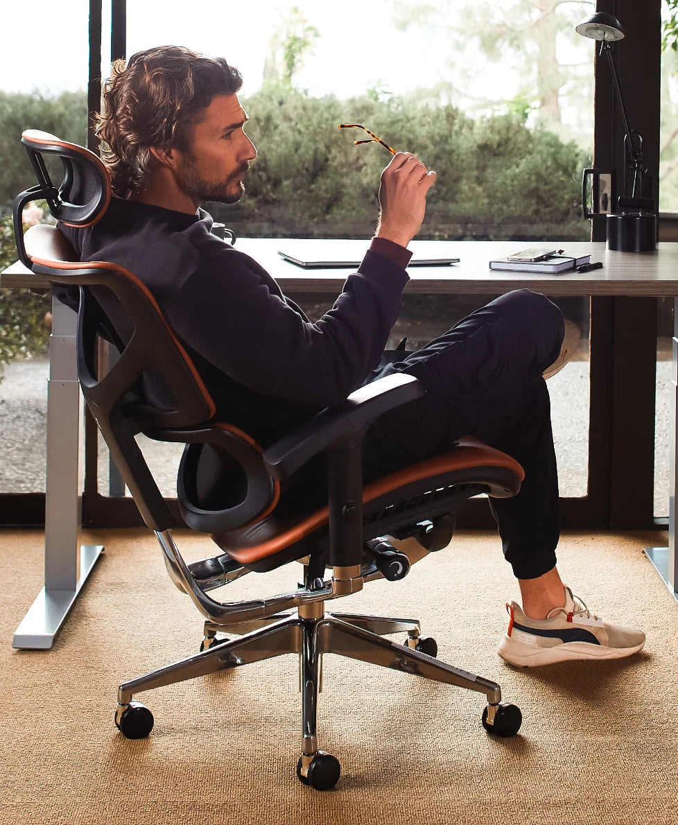 Refurbished X4 Leather Executive Office Chair - Extended Width