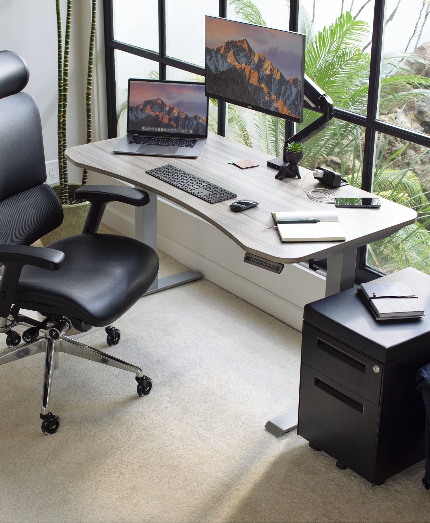 X-Desk Rise with Concave Top