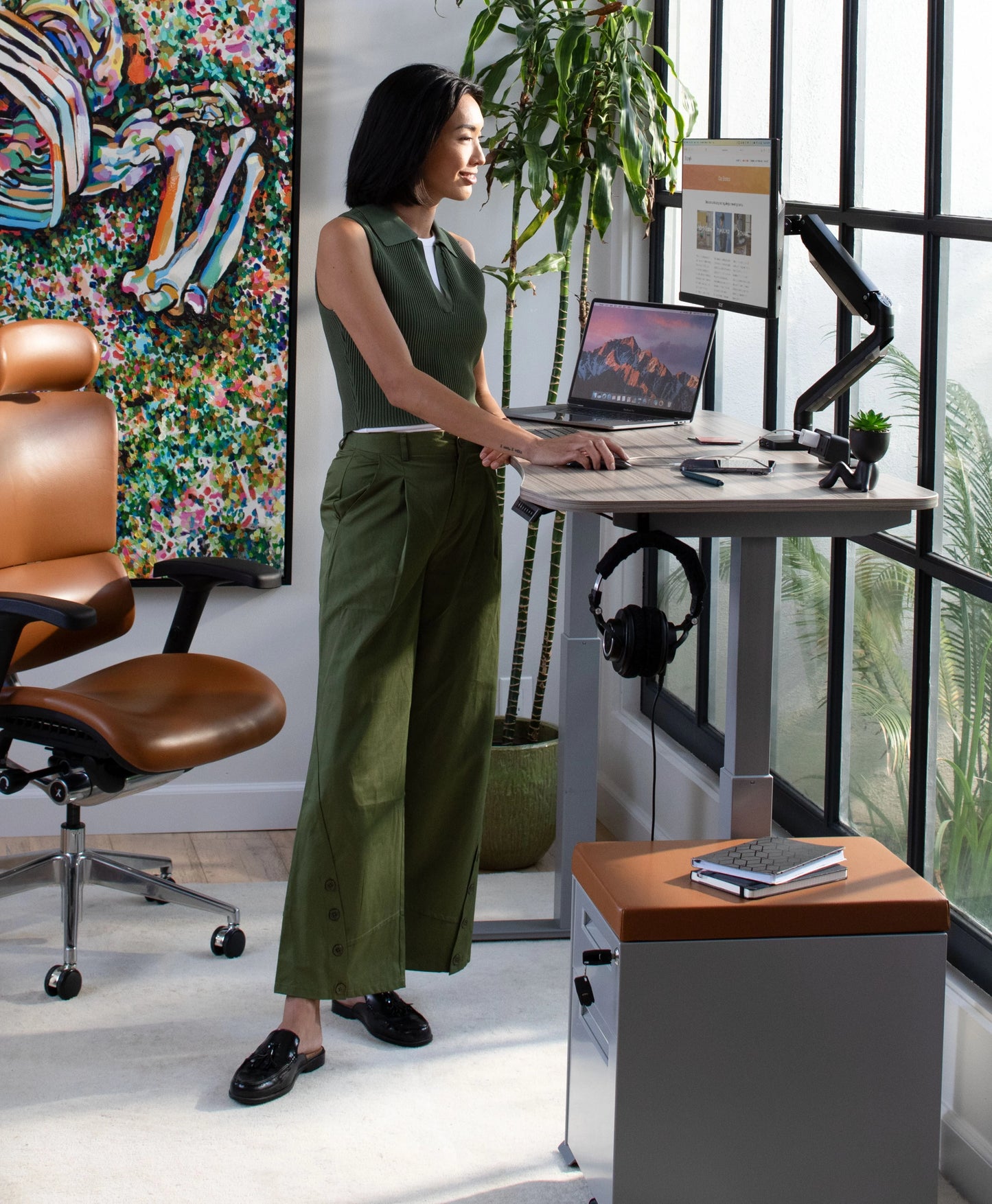 X-Desk Rise with Concave Top